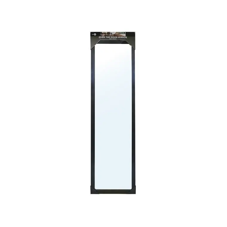 Grace Over-the-Door Mirror with Matte Black Finish