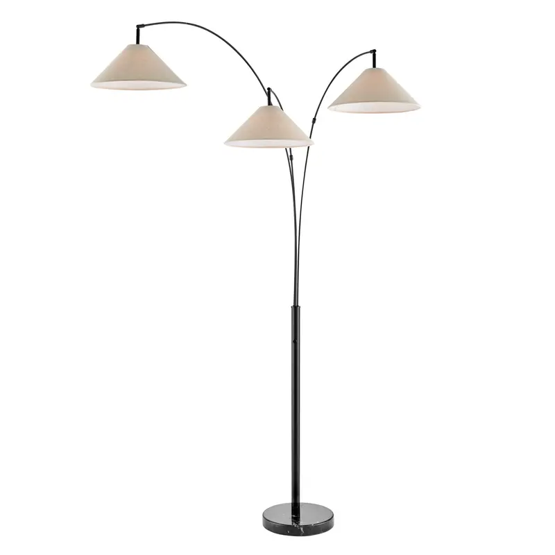 Hadas Modern Floor Lamp with Fabric Shade