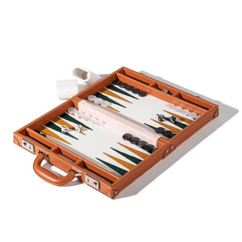 Handcrafted Wooden Backgammon Set – Travel-Friendly Design