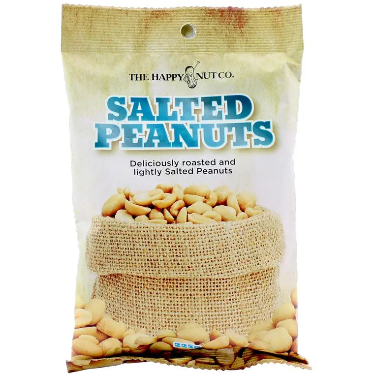 Happy Nut Salted Peanuts – 225g Crunchy Roasted Snack