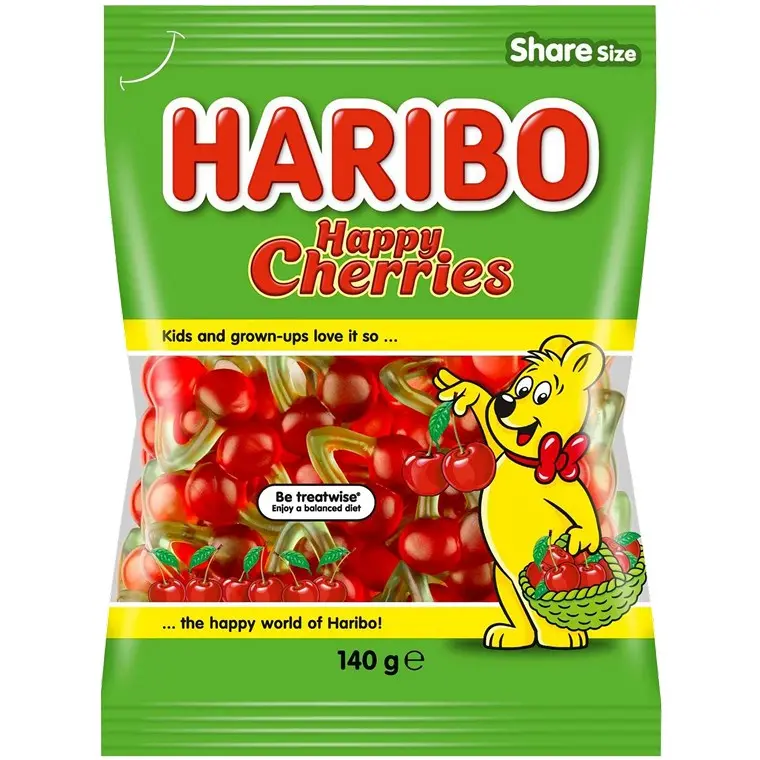 Haribo Happy Cherries Gummy Sweets – 140g Bag