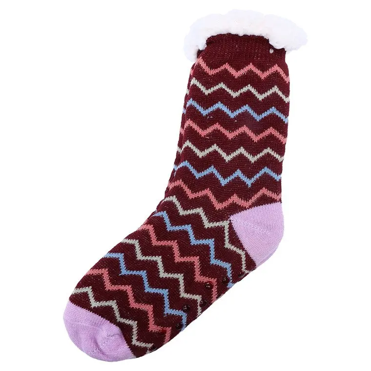 Heat-Retaining Zig Zag Bed Socks – Assorted Sizes