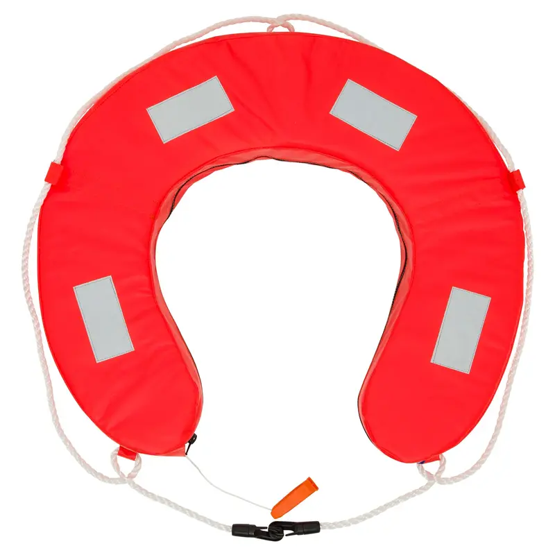 High-Visibility Orange Horseshoe Lifebuoy