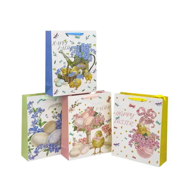 ‘Hop Into Easter’ Extra-Large Gift Bag – 4 Vibrant Spring Themes