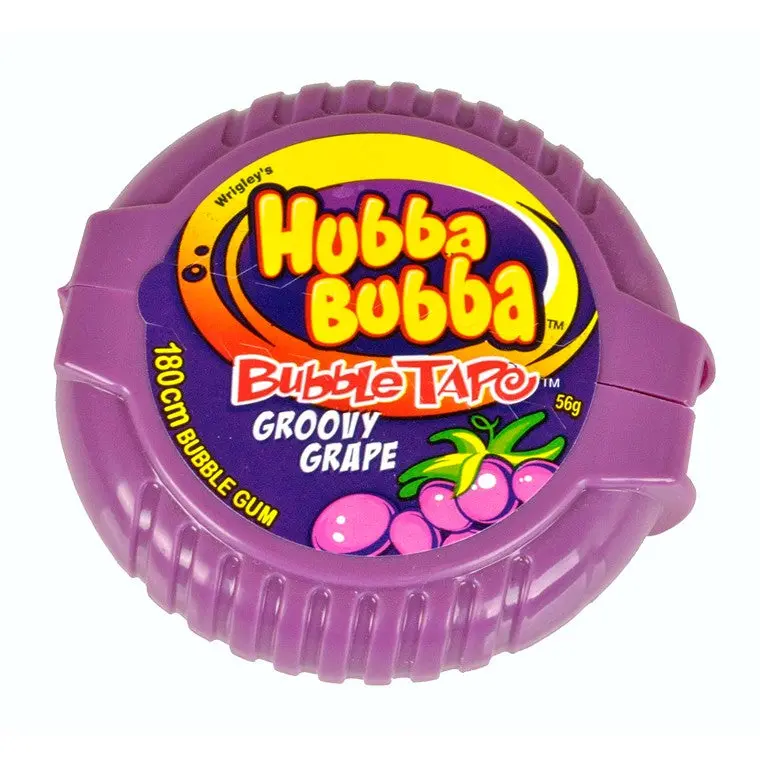 Hubba Bubba Groovy Grape Bubble Gum Tape (56g)