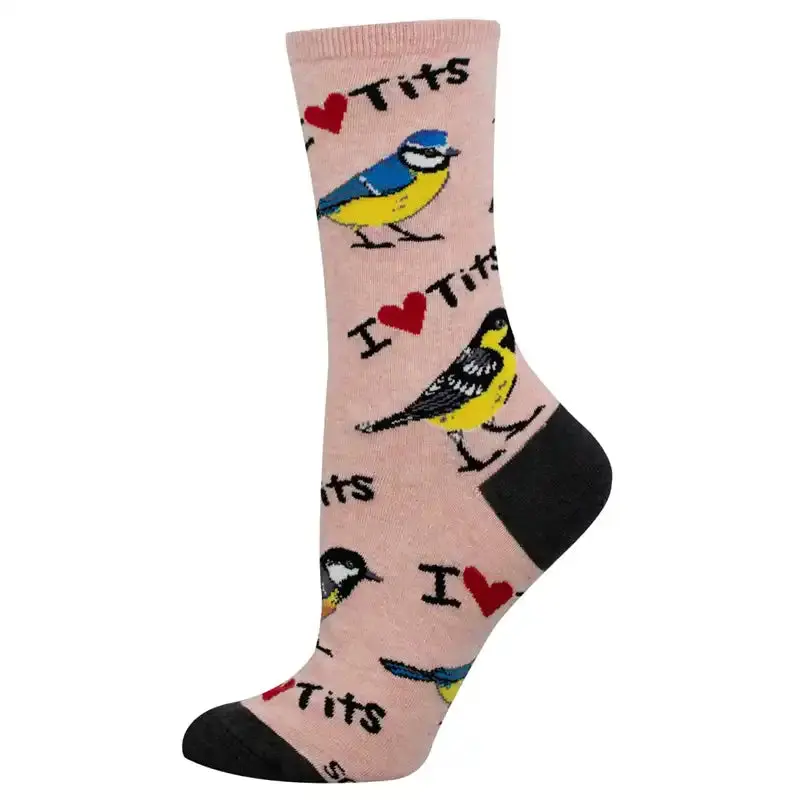 I Heart Tits Humorous Socks for Women