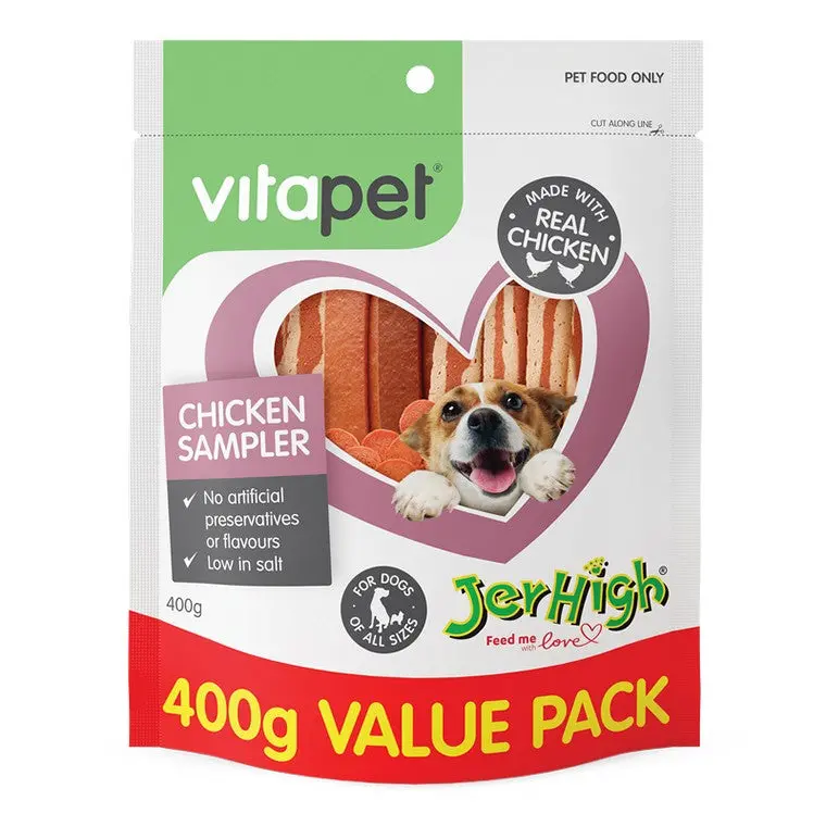 Jerhigh Chicken Variety Pack – 400g Wet Dog Food Sampler
