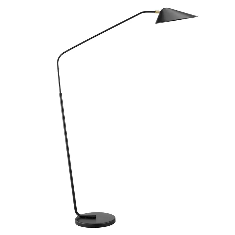 Jerome Vintage-Inspired Floor Lamp with Antique Brass Finish