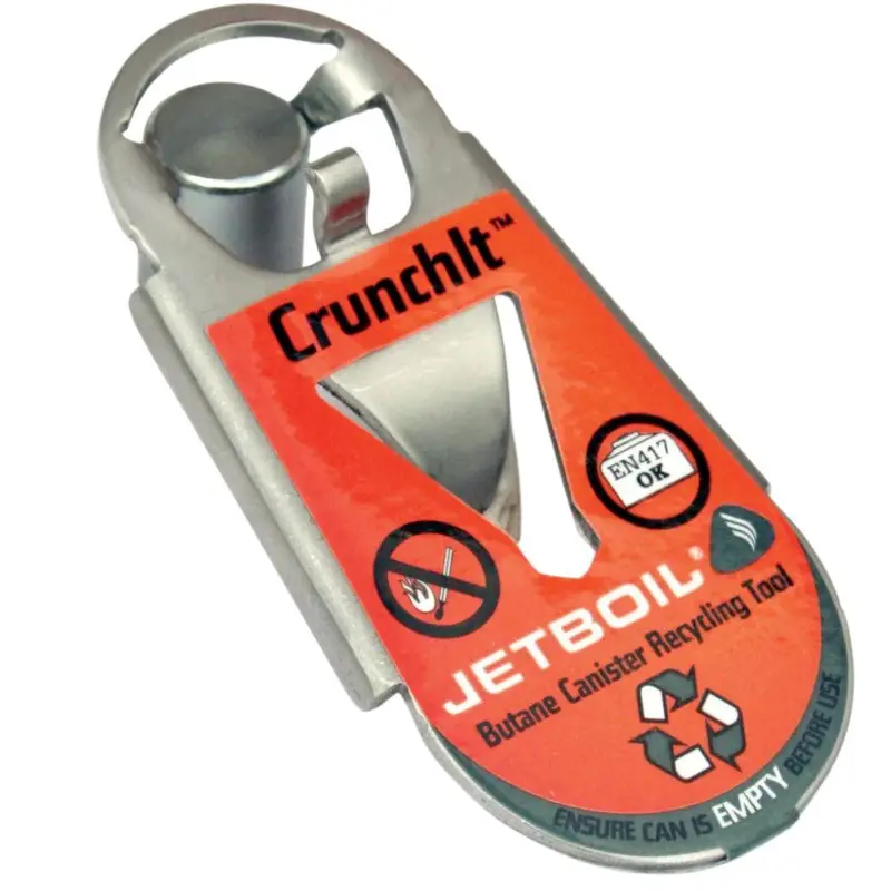 Jetboil Crunchlt Recycling Tool – Compact Device for Depressurising and Prepping Empty Fuel Cans