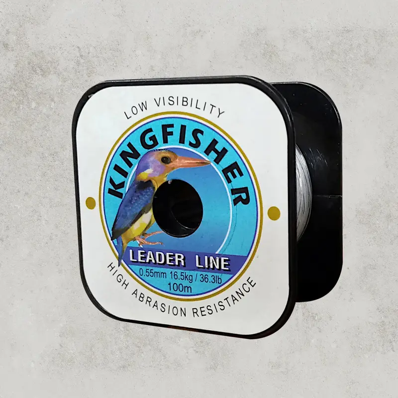 Kingfisher Heavy-Duty Nylon Leader Line – 100m, 38.6kg (85lb), 0.90mm Diameter