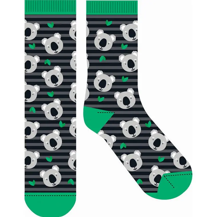 Koala-Face Patterned Fun Socks