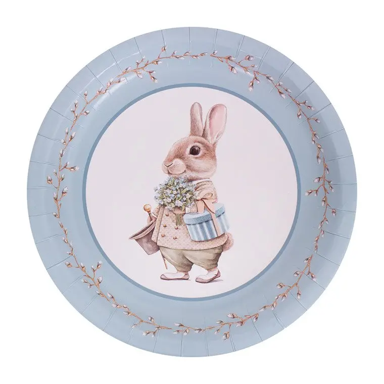 Large Easter Paper Plates – 23 cm Diameter, 20-Pack for Gatherings