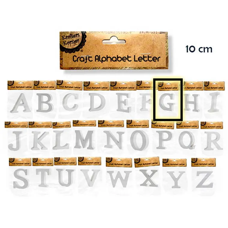 Large G-Shaped Craft Letter Cutout – 10 cm