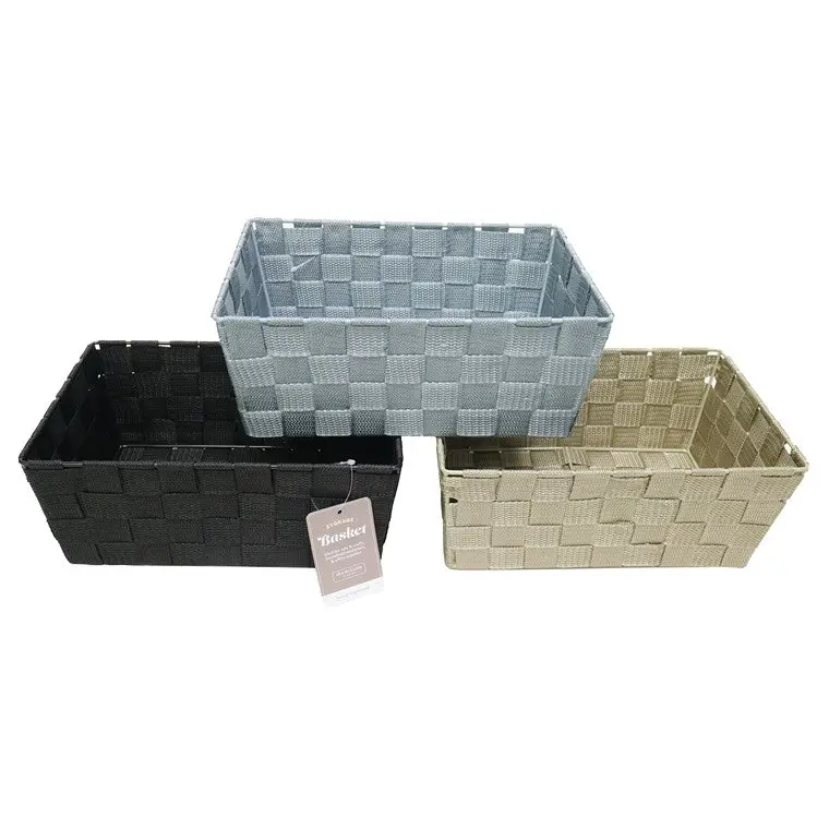 Large Rectangular Woven Storage Basket – Assorted Styles