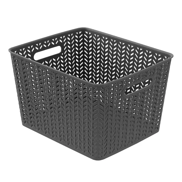 Large Woven Cesta Basket in Three Assorted Colors