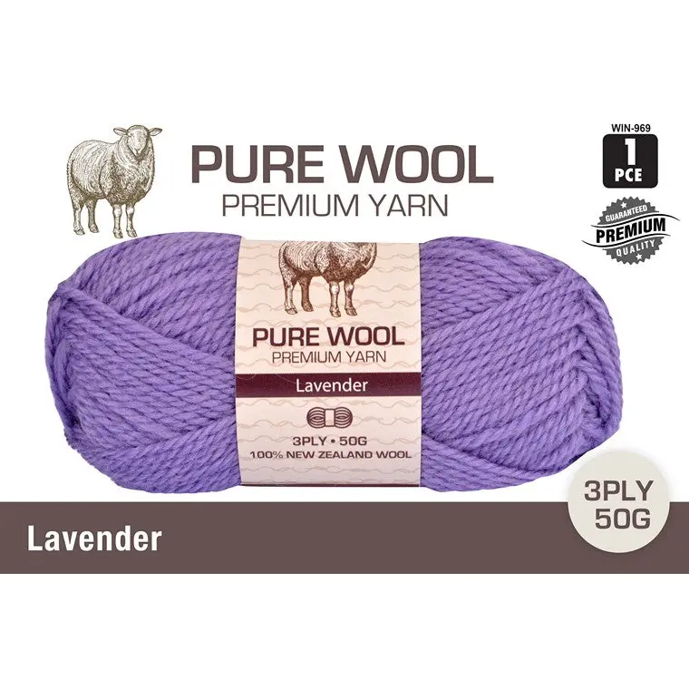 Lavender Pure Wool Yarn – Natural Fibre Craft Thread