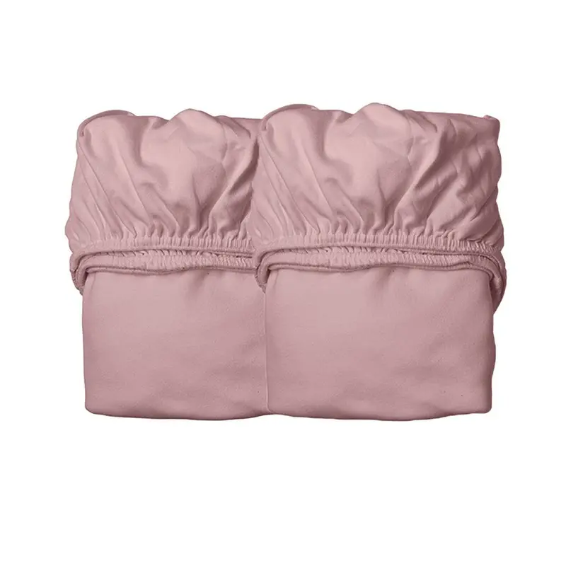 Leander Fitted Sheet Set – Dusty Rose, 140x70cm, Pack of 2