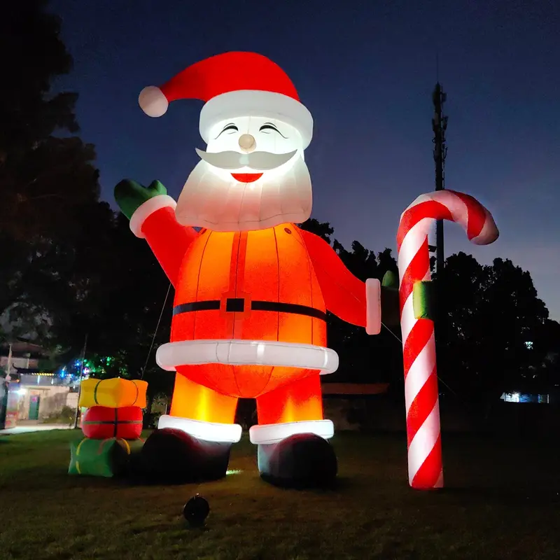 LED-Illuminated Inflatable Santa Claus Decoration – 26 ft or 33 ft Outdoor Christmas Display