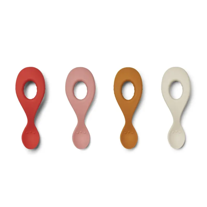 Liewood Liva Dusty Raspberry Silicone Spoon Set