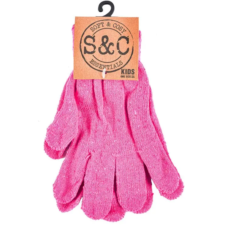 Light Pink Cotton Gloves for Kids