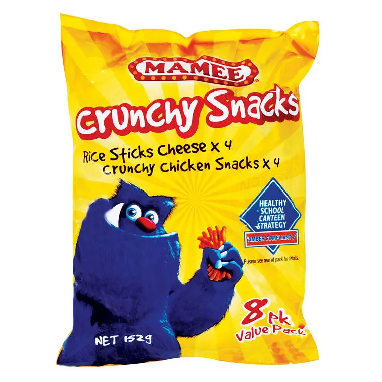 Mamee Chicken & Cheese Crunchy Snacks – 8-Pack
