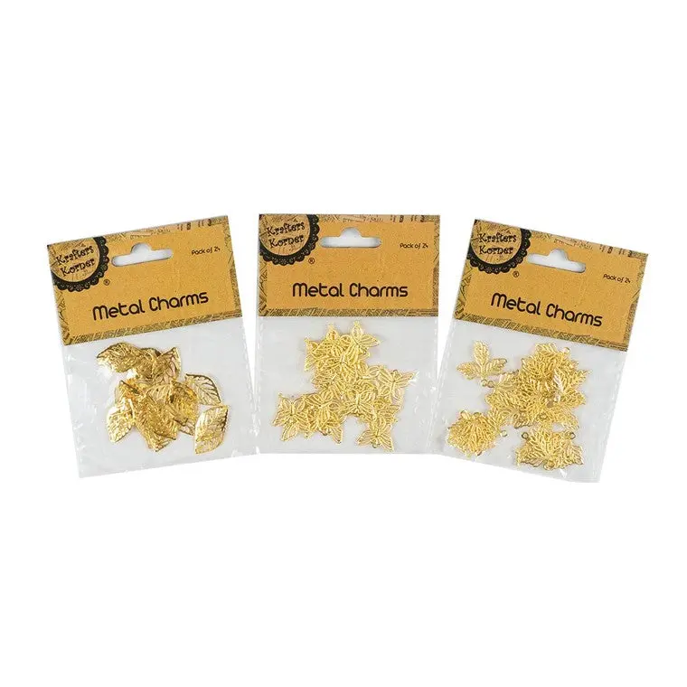 Metal Charm Embellishments – 3 Assorted Styles