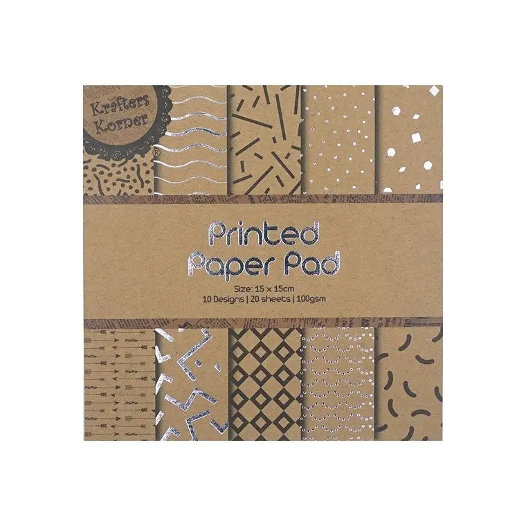 Metallic Foil-Embellished Paper Pad – 20 Premium Sheets