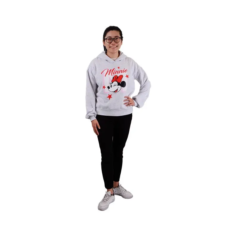 Minnie Mouse Grey Marle Hoodie – Size 10