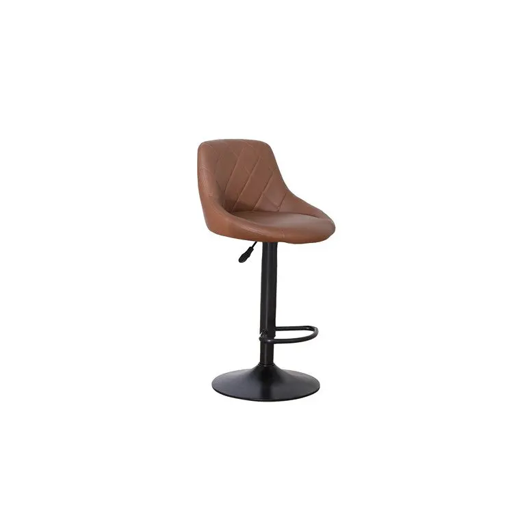 Modern Tan Upholstered Barstools – Set of 2