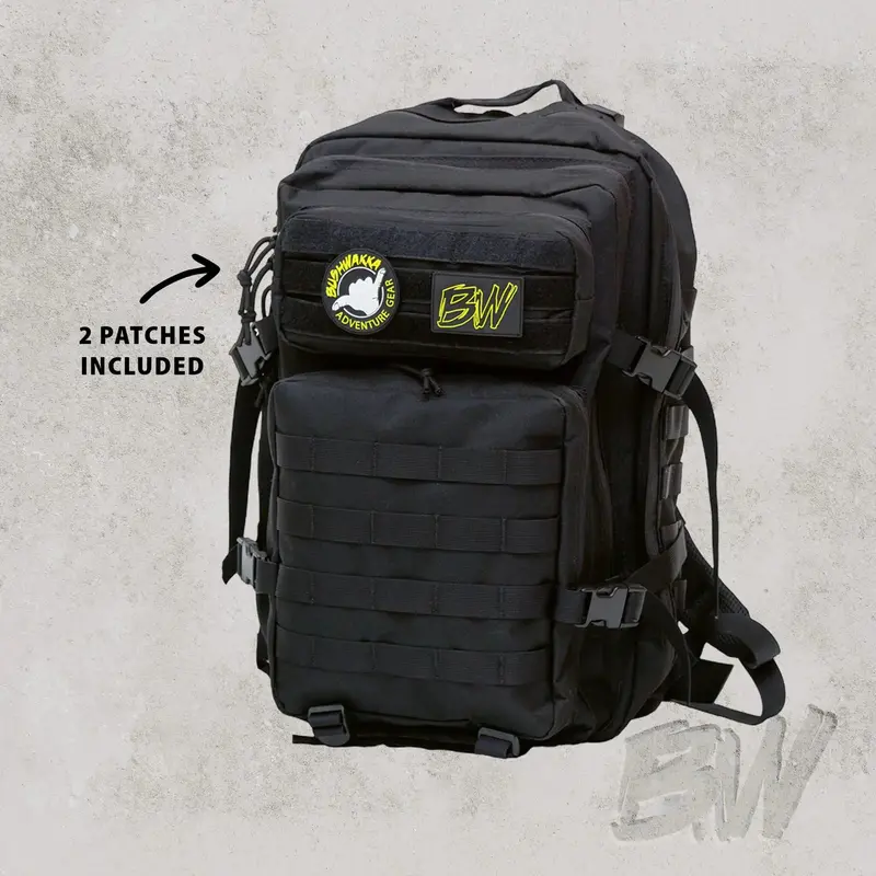 Modular Tactical Backpack with Interchangeable Patch System