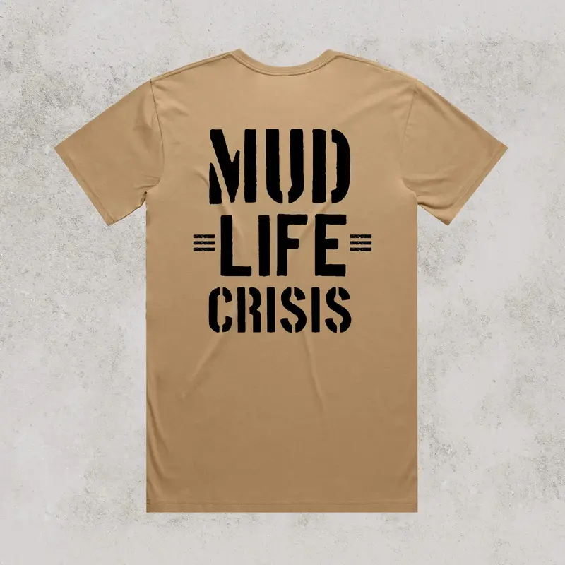 Mud Life Crisis Adventure Tee – Soft 100% Cotton Crew Neck