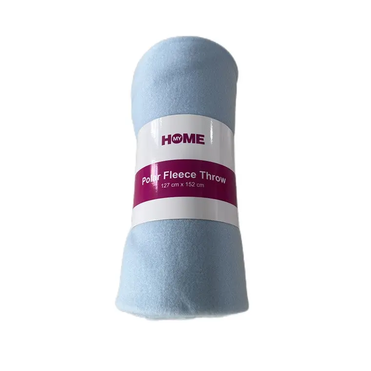 My Home Polar Fleece Throw – Soft, Lightweight Blanket in Assorted Tones
