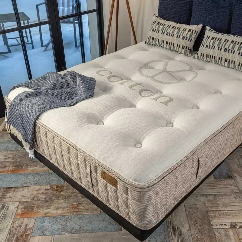 Natural Terra Medium-Firm Queen Mattress – Organic Cotton & Latex Hybrid