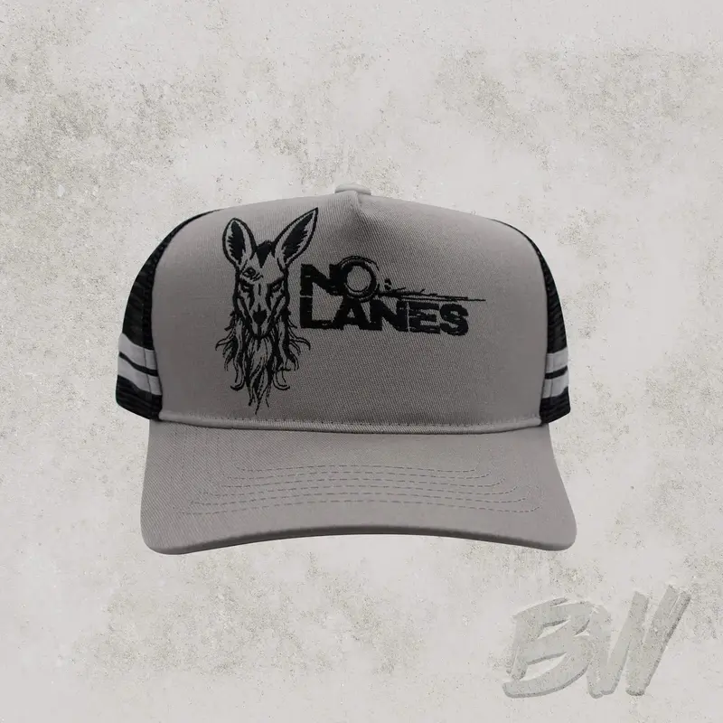 No Lanes Angry Kangaroo Trucker Cap – Breathable Mesh