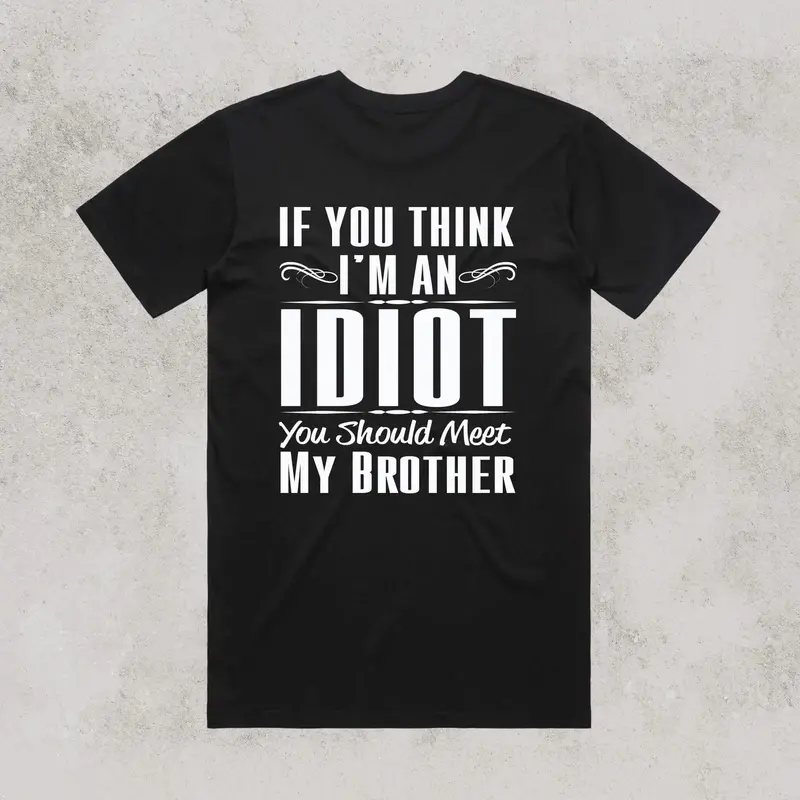No Lanes Idiot Brother Adventure T-Shirt – 100% Cotton, Regular Fit for Off-Road & Outdoor Use
