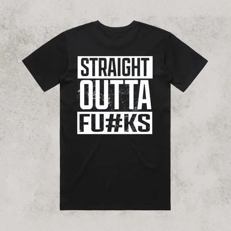 No Lanes Straight Outta Fu#ks Adventure Tee – Soft Cotton Regular-Fit Shirt for 4WD Enthusiasts