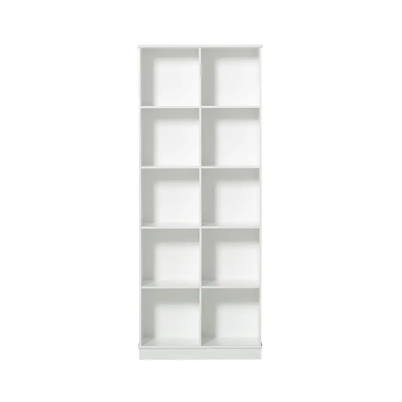Oliver Wooden Shelving Unit – 2×5 Grid with Base, Natural Finish