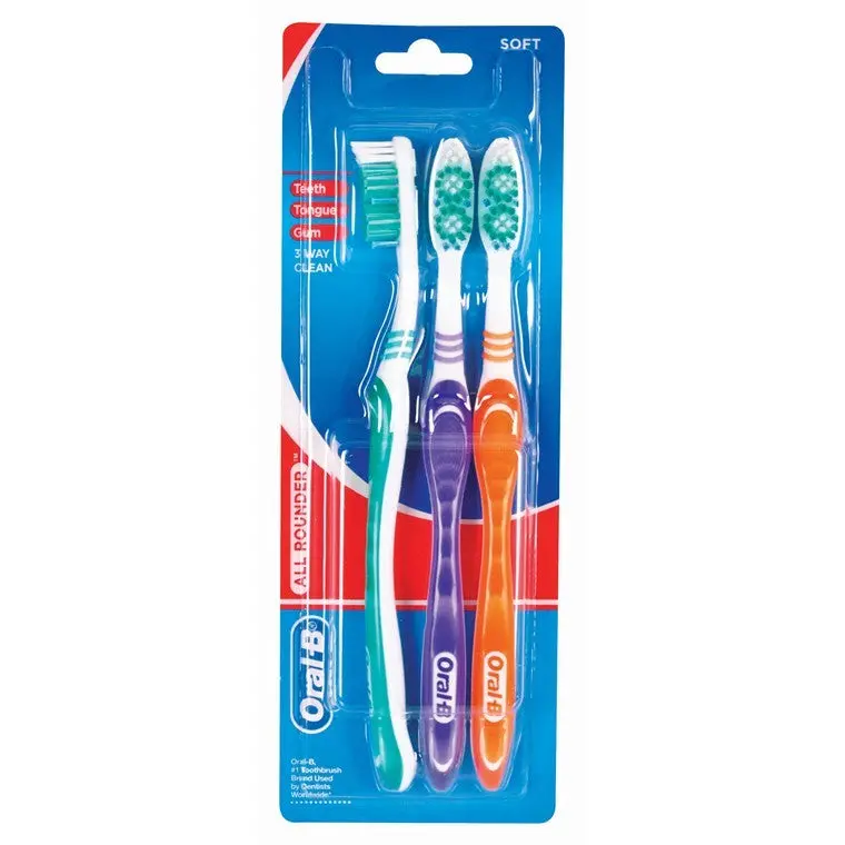 Oral-B Soft Bristle Toothbrushes – 3-Pack