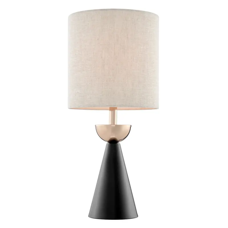 Oriela Scandinavian Table Lamp with Wooden Accents