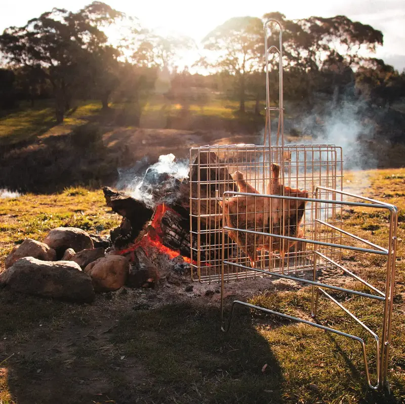 Oz Braai Portable Camp Braai – Compact Stainless Steel BBQ Grill