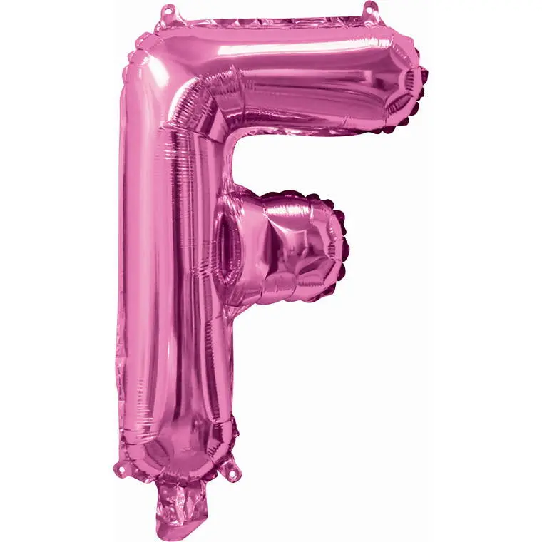 Pink Foil Letter F Balloon – 35cm