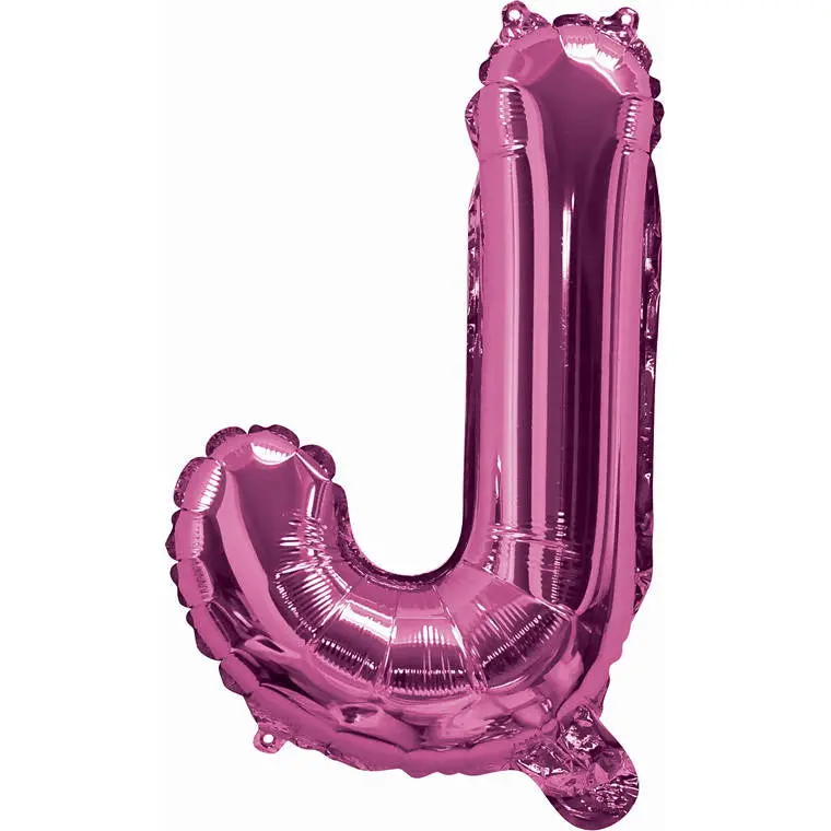 Pink Foil Letter J Balloon – 35cm
