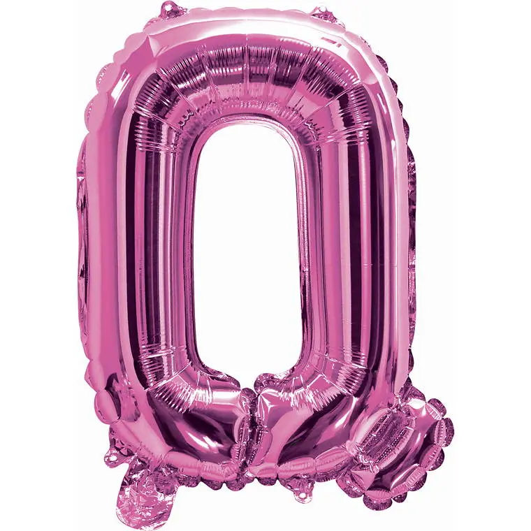 Pink Foil Letter Q Balloon – 35cm