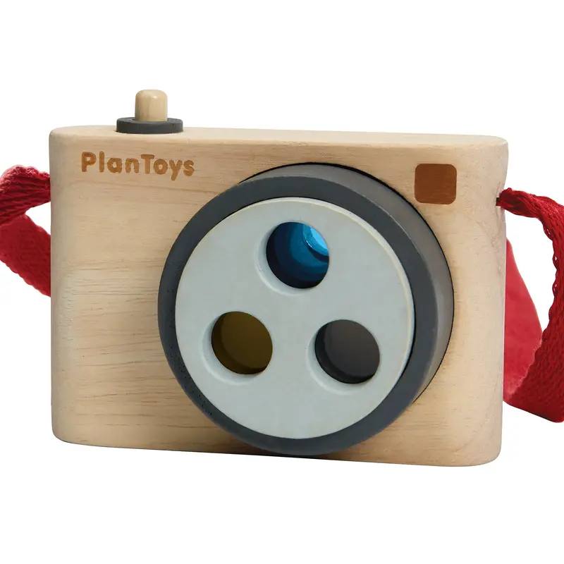 Plan Toys Colored Snap Camera – Wooden Pretend Play Toy