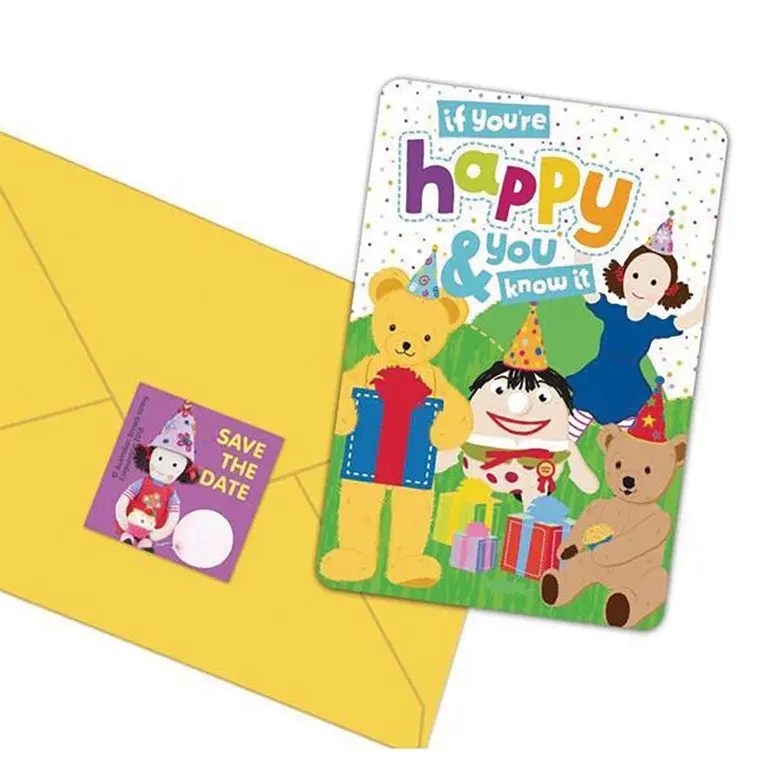Play School Invitation Cards – 8-Pack, Printable or Ready-to-Use