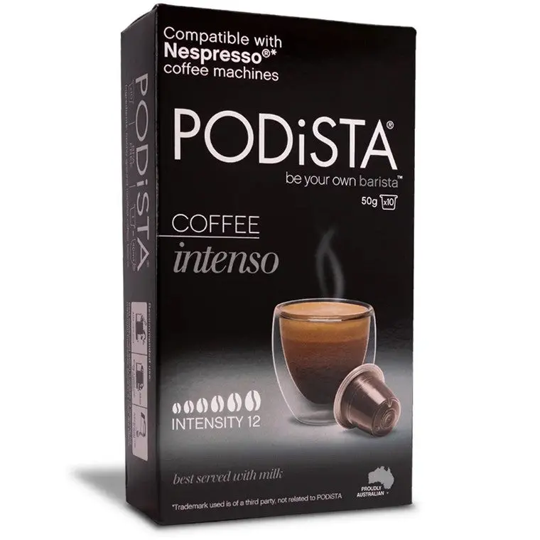 Podista Intenso Dark Roast Coffee Pods – 10-Capsule Pack