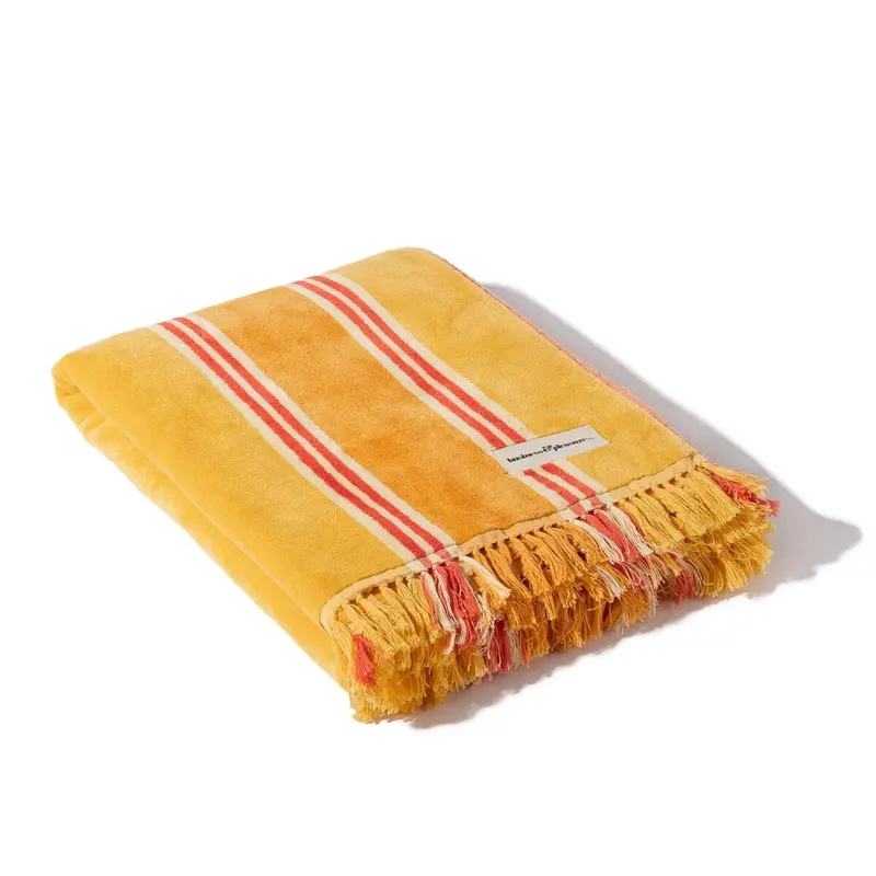 Quick-Dry Beach Towel with Stylish Border