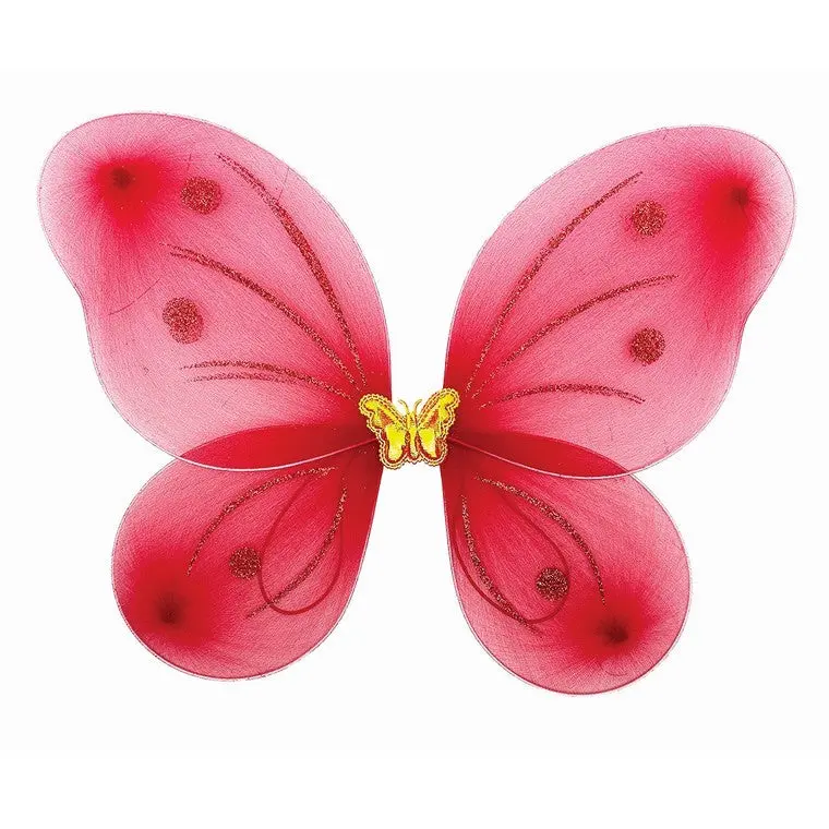 Red Fairy Wing Set – Whimsical Costume Piece for Girls