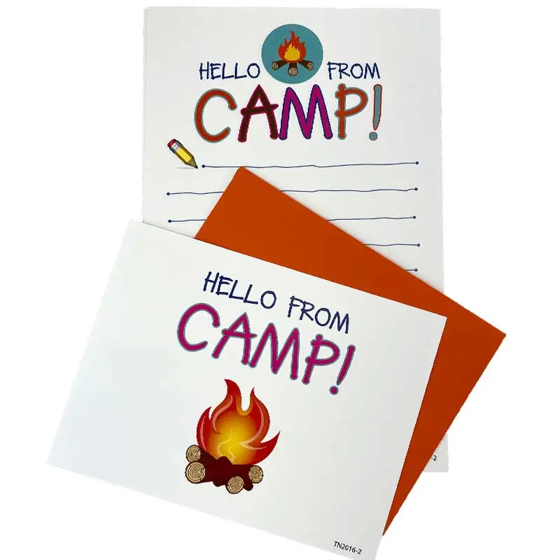 Retro Camp Postcard Stationery – Hello From Summer Camp