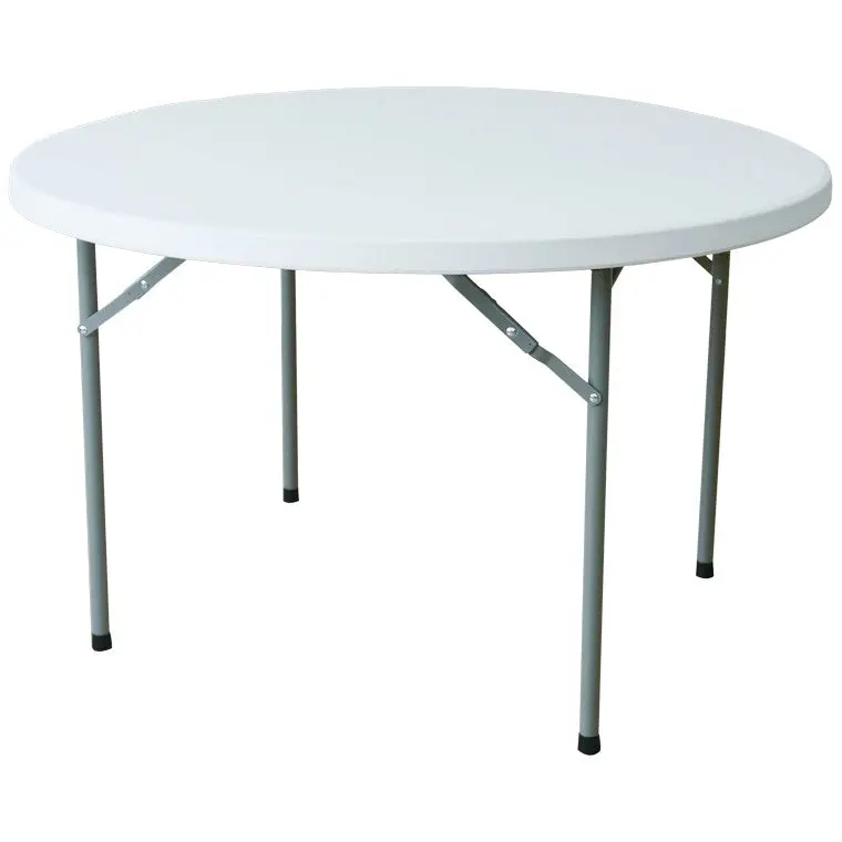 Round Wooden Trestle Table – Modern Rustic Design